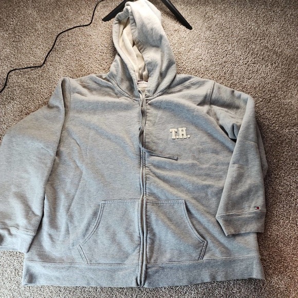 Vintage Tommy Hilfiger Women’s Hoodie Full Zip Sweater Jacket Logo 2X‎ - Picture 1 of 5